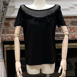 Edition by Erin Fetherston textured black top / XS / Excellent condition